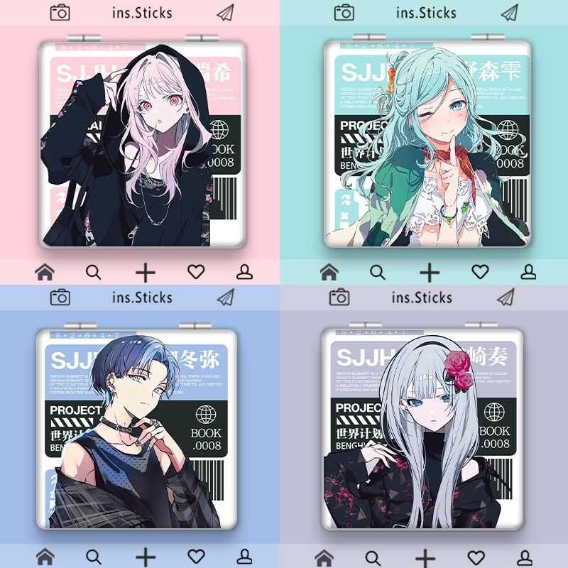 ◆ Project Sekai Colorful Stage Folding Cosmetic Mirror Akiyama Mizuki Yoisaki Kanade Make-Up Mi