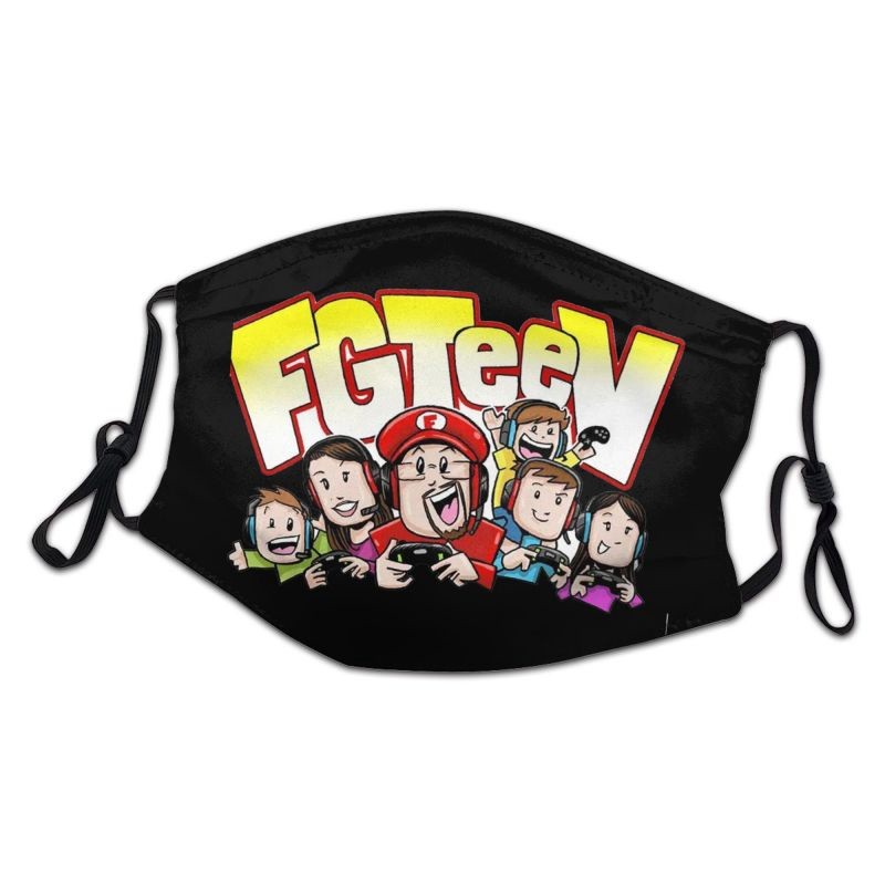 ในสต็อก FGTeeV ครอบครัวเล่นเกมที่กําหนดเองหน้ากากเด็ก Unisex Reusable Face Cover ป้องกันฝุ่นหน้ากากส