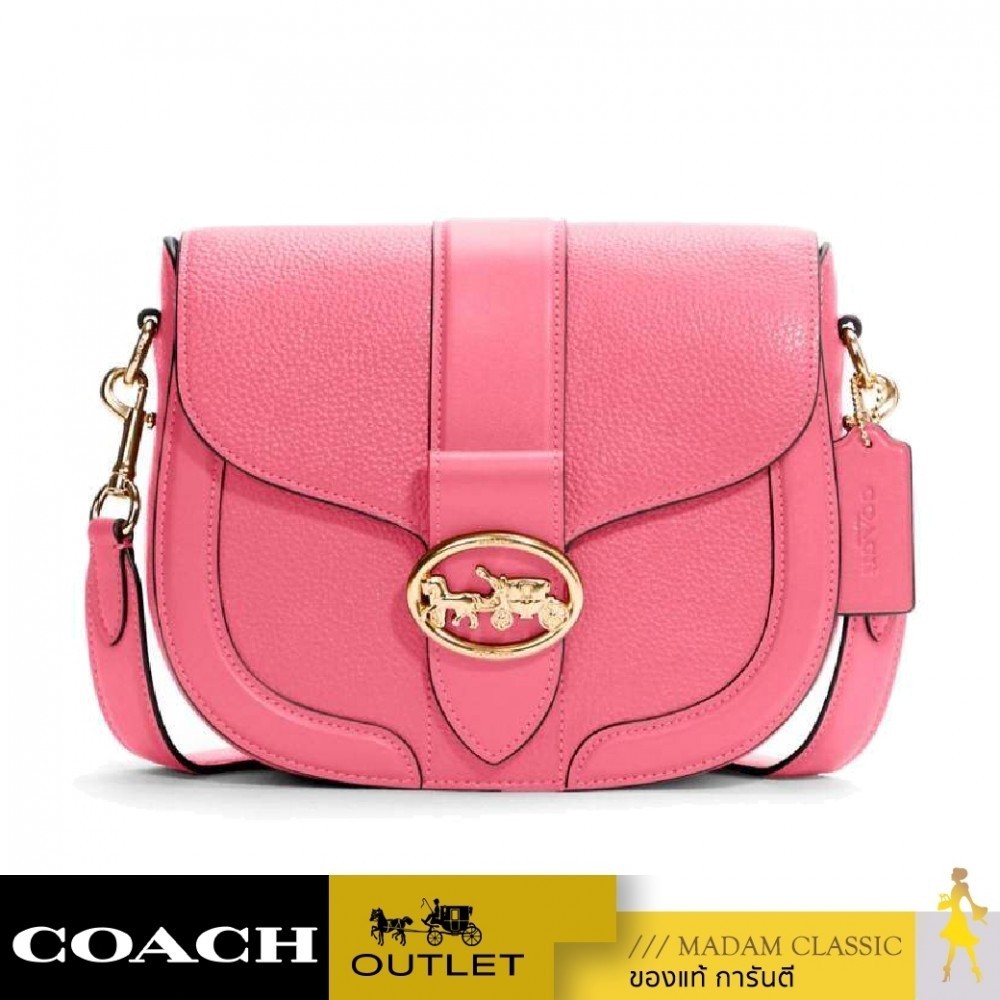 2024 NEW กระเป๋าสะพายข้าง COACH C3241 GEORGIE SADDLE BAG (IMNOG)