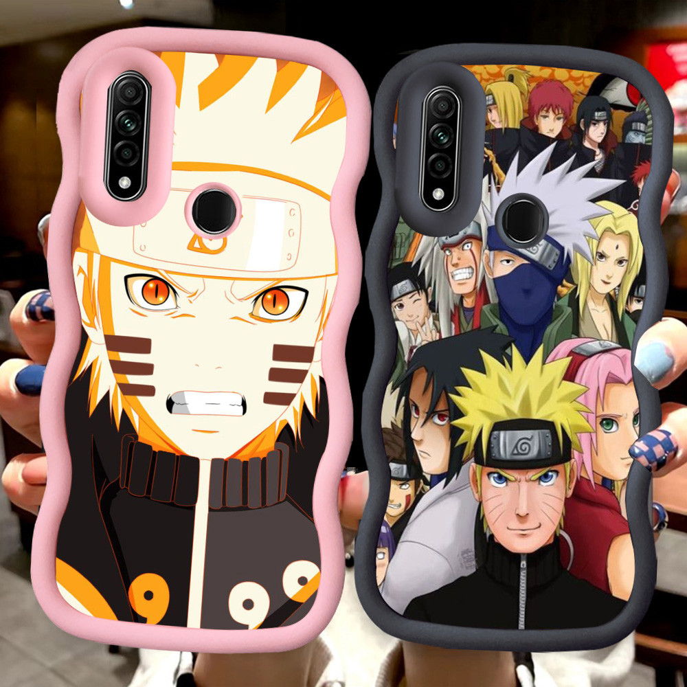 MERAH Z-57 Uzumaki Naruto สีแดงสีดําสีชมพูปลอกสําหรับ Realme C3 OPPO Reno 5 6i 5i A31 3 5s