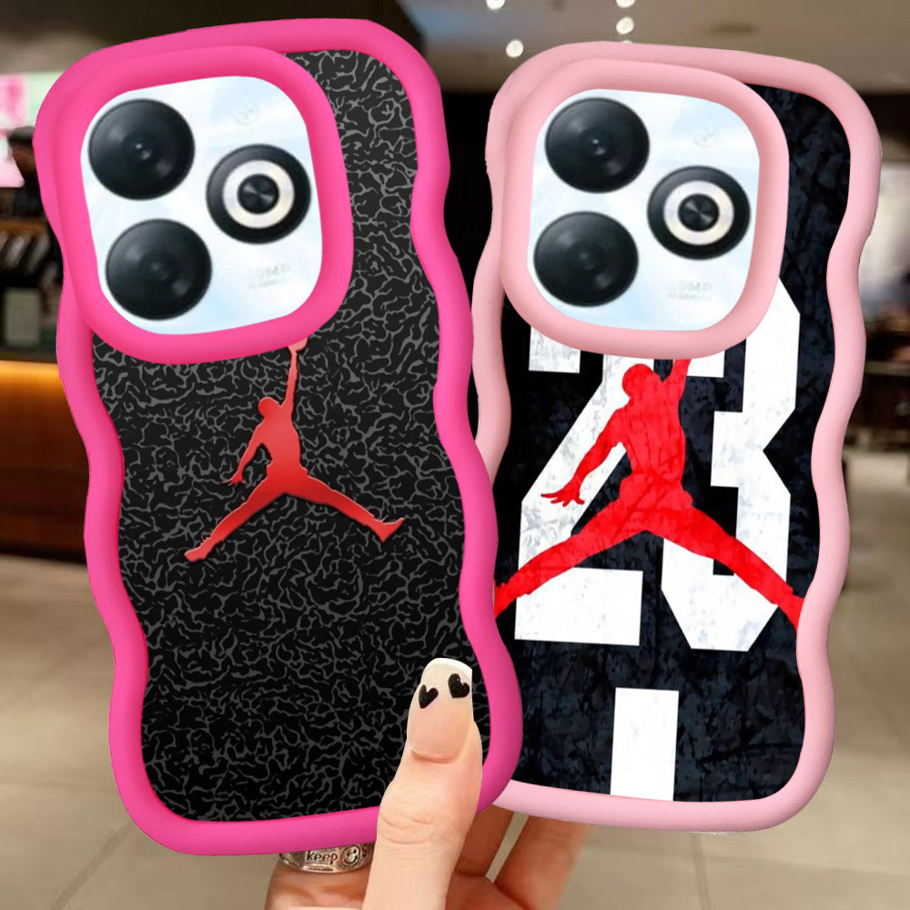 MERAH Z-39 J-jordan โลโก้สีแดงสีดําสีชมพูปลอกสําหรับ Infinix ITEL P55 สมาร์ท 8 Pro Plus