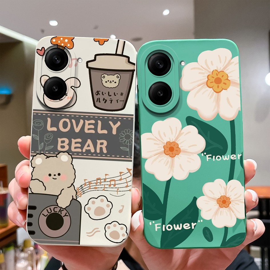 ปลอกสําหรับ Xiaomi Redmi A5 Poco C71 4G กรณีแฟชั่นดอกไม้ Soft Liquid อัพเกรด Anti Slip ป้องกันสําหรับ Redmi A 5 Xiaomi PocoC71 Shell Capa