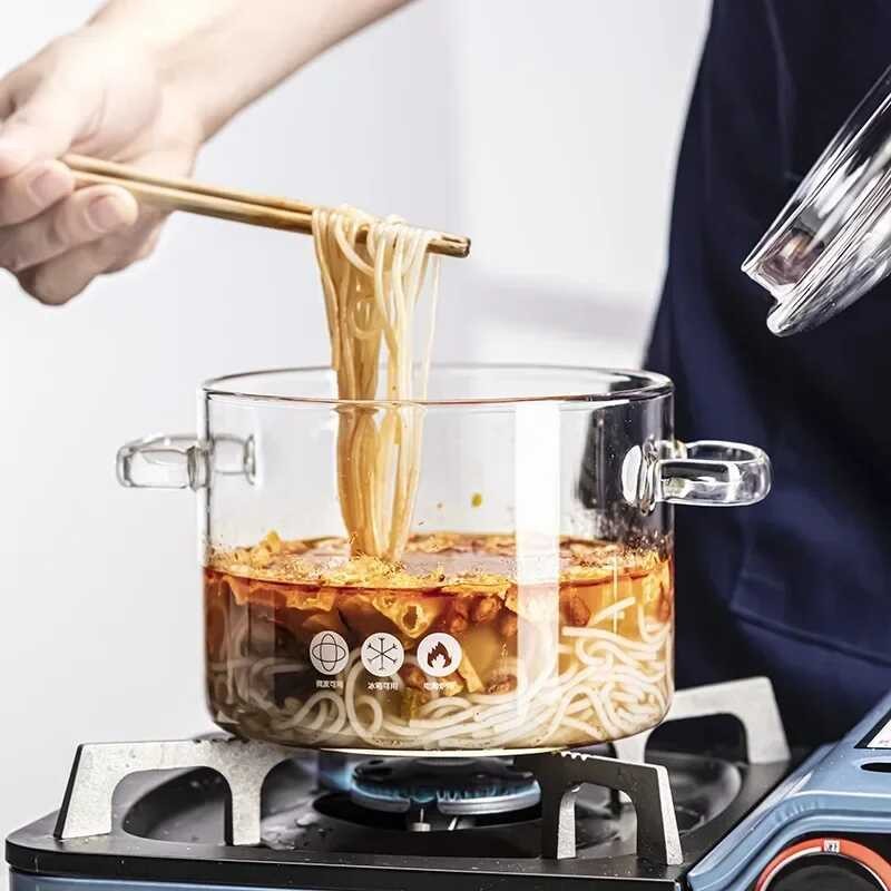 Soup Transparent And Stock Pot Household Glass Bowl Kitchen Utensils Gas Stove Induction