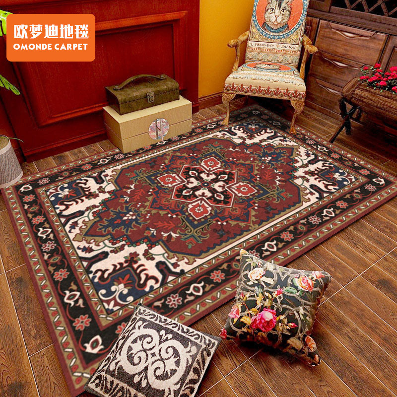 Persian Carpet Living Room Sofa Coffee Table Carpet Ethnic Style Carpet Bedroom Full Carpet Bedside 