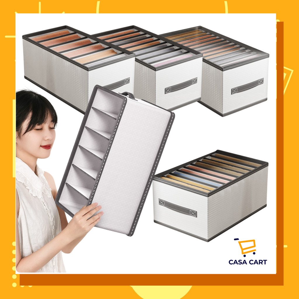 CASA CART กล่องเก็บเสื้อผ้าสําหรับห้องนอนกล่องเก็บเสื้อผ้าหน้าแรกลิ้นชักประเภทกล่องเก็บกางเกง