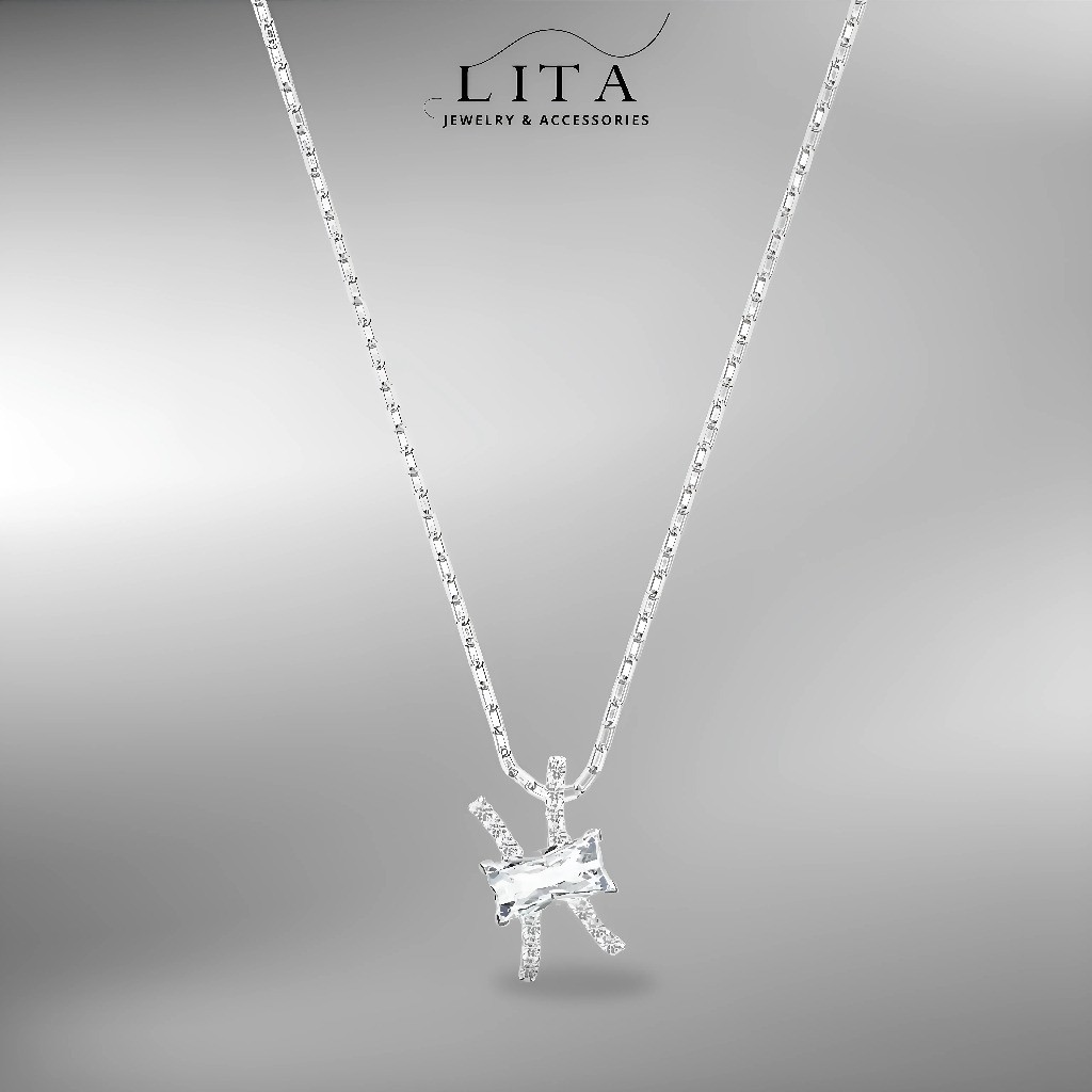 สร้อยคอราศี CDE ราศีมีนจี้สร้อยคอเงิน CDE6062PI - ราศีมีน LitaJewelry