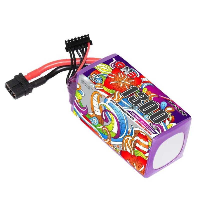 ▥ Gnb 6S 1300Mah 120C 240C Lipo แบตเตอรี่สำหรับเฮลิคอปเตอร์ควบคุมรีโมต Quadcopter สำหรับแข่ง FP