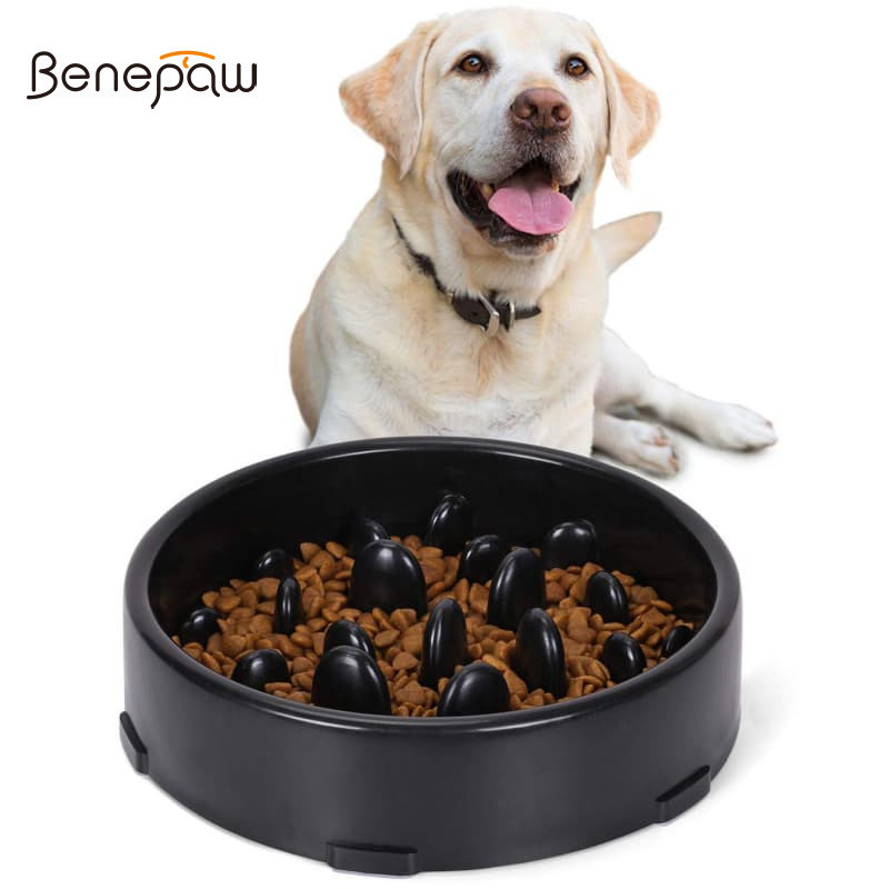 Benepaw Anti-Chking Slow Feeder Bowl Interactive Jungle Design วัสดุเป็นมิตรกับ ECO High-Strength ABS ทําความสะอาดง่ายอัพเกรด Anti-Slip Grip ชามสุนัข
