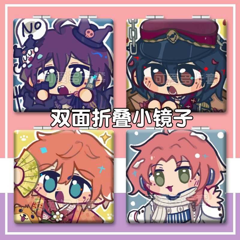 ◆ Ensemble Stars Folding Cosmetic Mirror Kagehira Mika Sena Izumi Print Make-Up Mirrors Cosplay