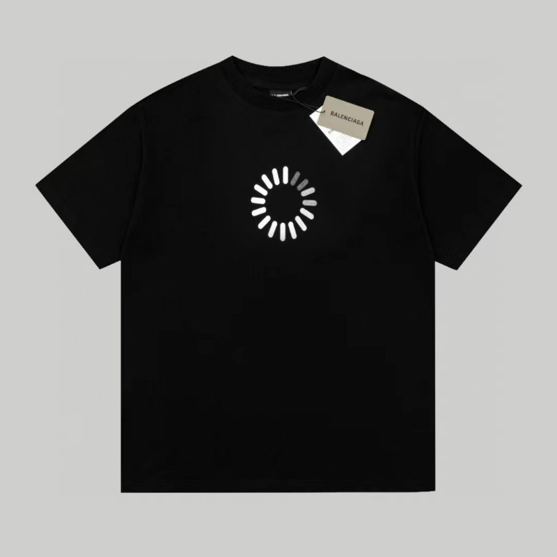 เสื้อยืดแหวนขาวสีดําพื้นฐาน Balenciaga6502