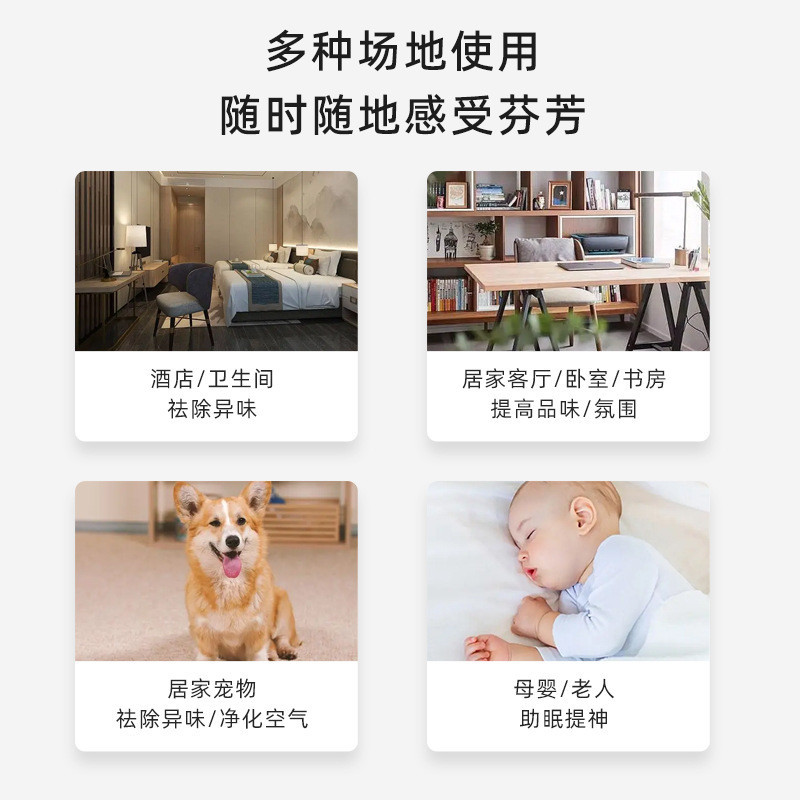 Bubble Aroma Diffuser Waterless Portable Car Mini Aroma Diffuser สเปรย์เหนี่ยวนํา Aroma Diffuser Aro