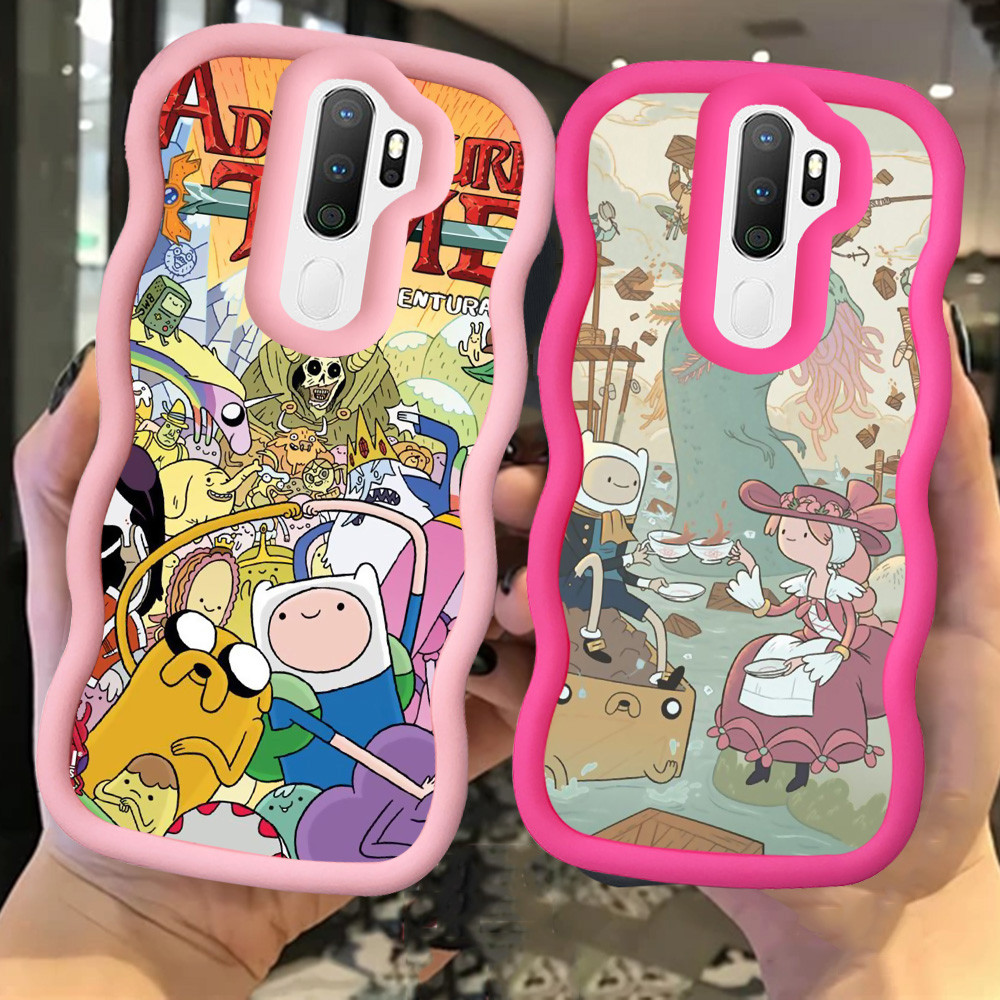 MERAH Z-4 Adventure Time Red Black Pink Casing สําหรับ OPPO A9 F11 A5 2020