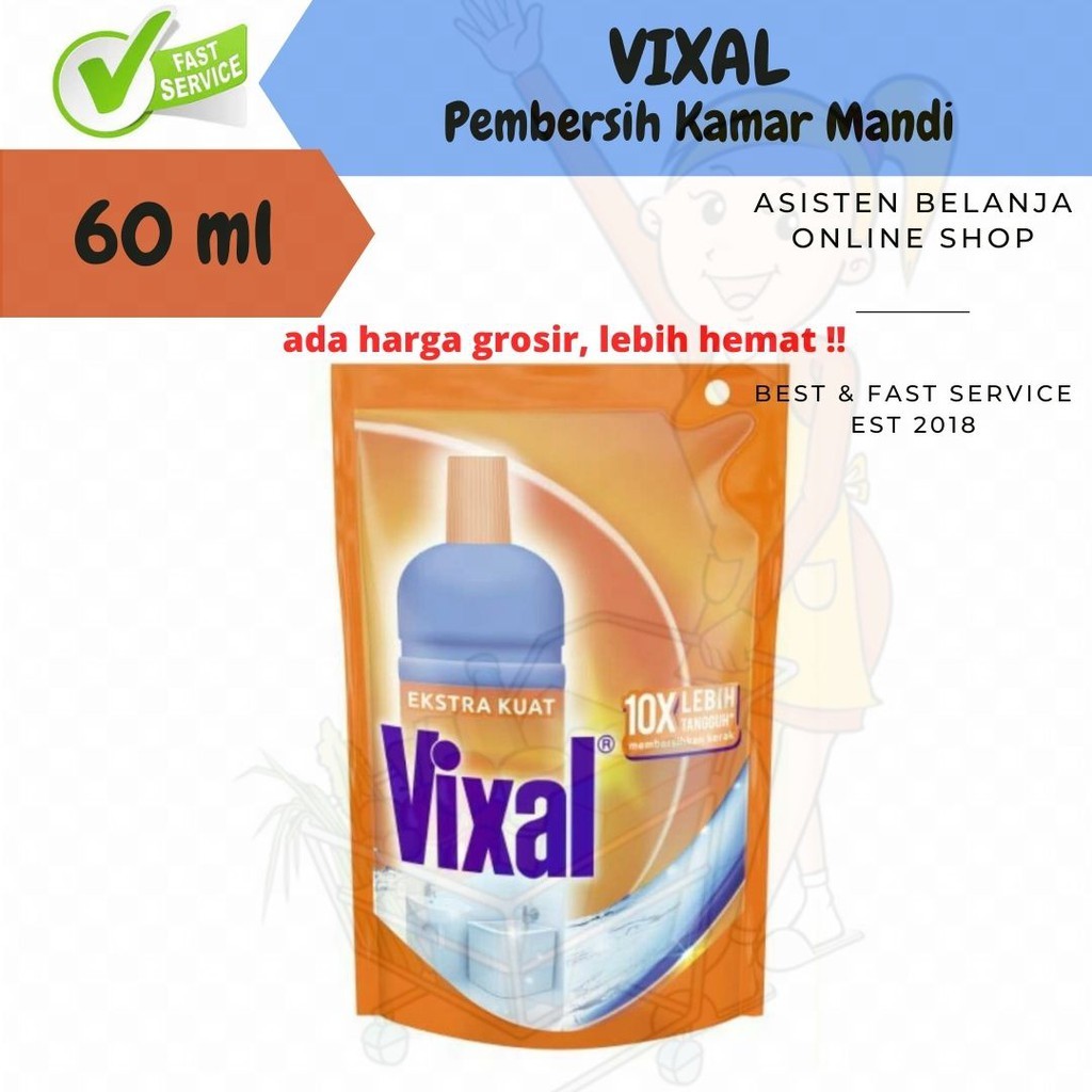 ในสต็อก Vixal Bathroom Toilet Cleaner Extra Strong Refil Refill 60ml