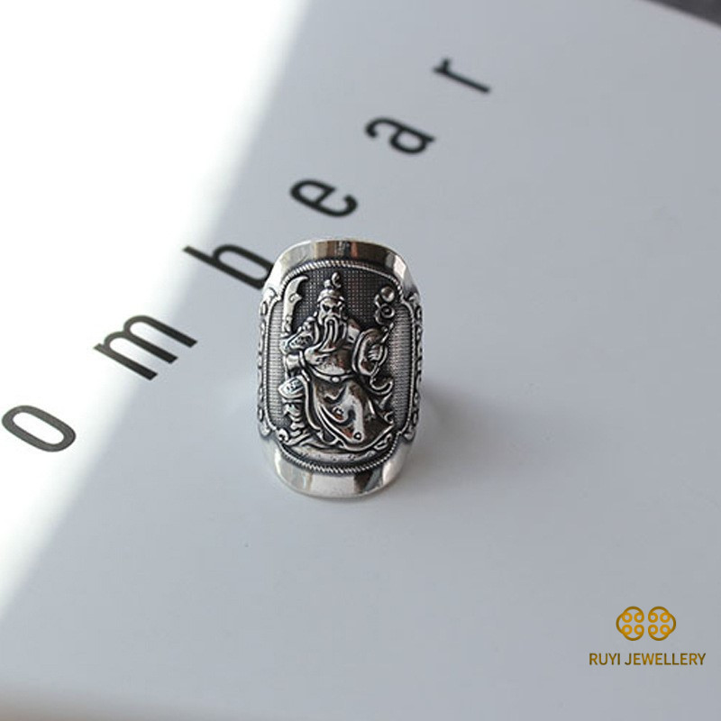 Suyin Wuguan สภาสังคมขนนก totem แหวนครอบงําบุคลิกภาพของผู้ชายเปิดของขวัญ