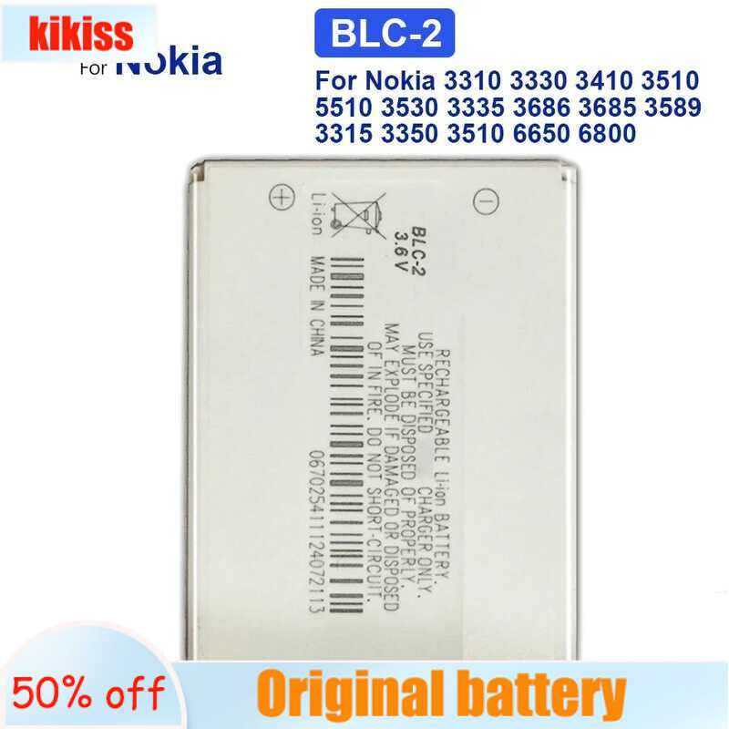 แบตเตอรี่ BLC-2 800mAh สำหรับ Nokia 3310 3330 3410 5510 3530 3335 3686 3685 3589 3315 3350 3510 6650