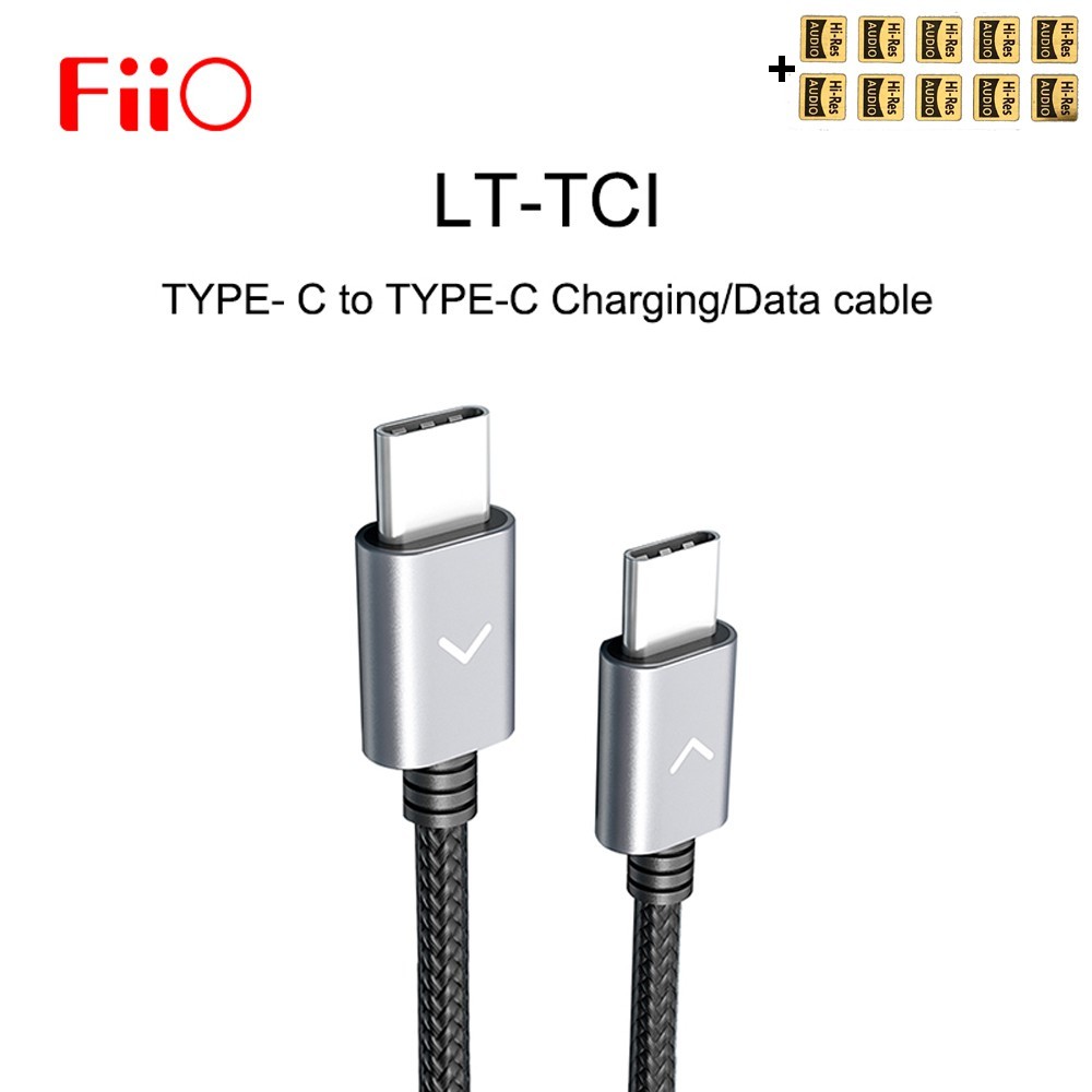 ในสต็อก FiiO LT-TC1 TypeC ถึง TypeC ข้อมูลเสียงถอดรหัสสําหรับ FiiO K3/M9/M6/M11/M5/BTR3