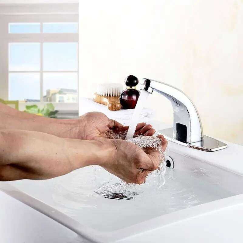 ▥ 1ชุดเซ็นเซอร์อินฟราเรดก๊อกน้ำอัตโนมัติ Touchless Sink Sensor ก๊อกน้ำ Inductive น้ำก๊อกน้ำห้อง
