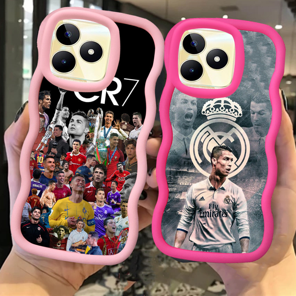 MERAH Z-67 CR7 Ronaldo สีแดงสีดําสีชมพูปลอกสําหรับ Realme C51S C61 C51 C63 หมายเหตุ 50 C53 60