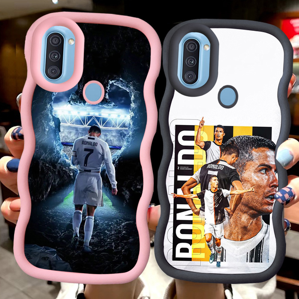 MERAH Z-9 Cristiano Ronaldo สีแดงสีดําสีชมพูปลอกสําหรับ Samsung Galaxy A20 M10S M20S A10S A21S M01S