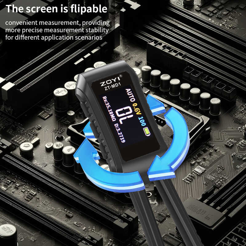 ▥ ZOYI Zt-Md1 Digital Smart Tweezer LCR SMD ESR Tester Resistance Capacitance Inductance Continu