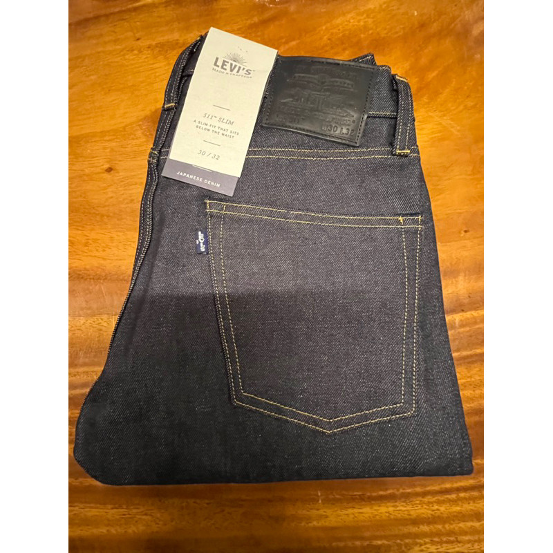 กางเกงยีนลีวาย made & crafted 511 ผ้าดิบญี่ปุ่นริมน้ำเงิน