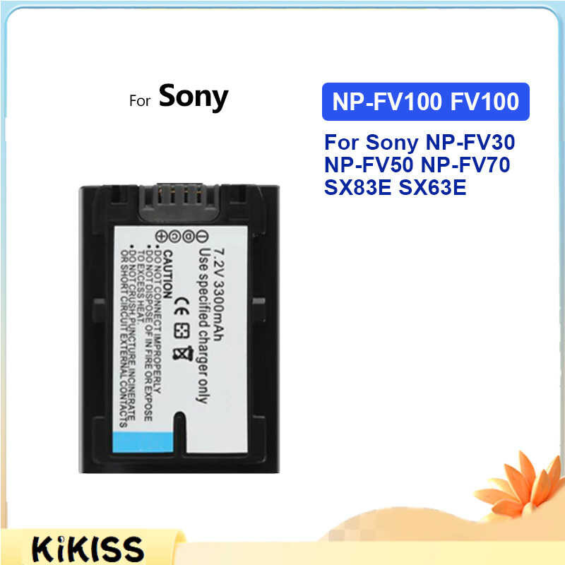 4650mAh NP-FV100 FV100 แบตเตอรี่ For NP-FV30 NP-FV50 NP-FV70 SX83E SX63E