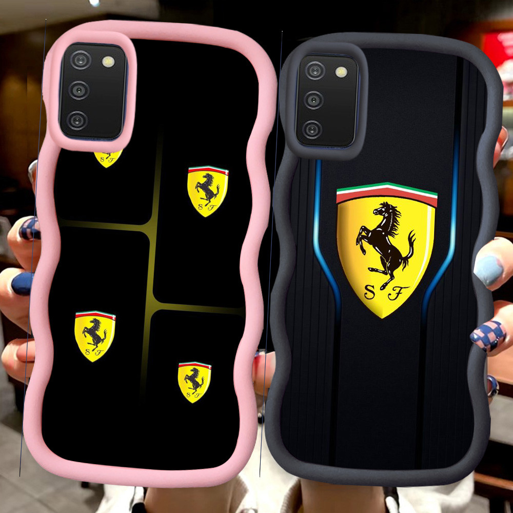 MERAH Z-46 Ferrari สีแดงสีดําสีชมพูสําหรับ Samsung Galaxy F02S M02S A02S A03S A31 A51 A03