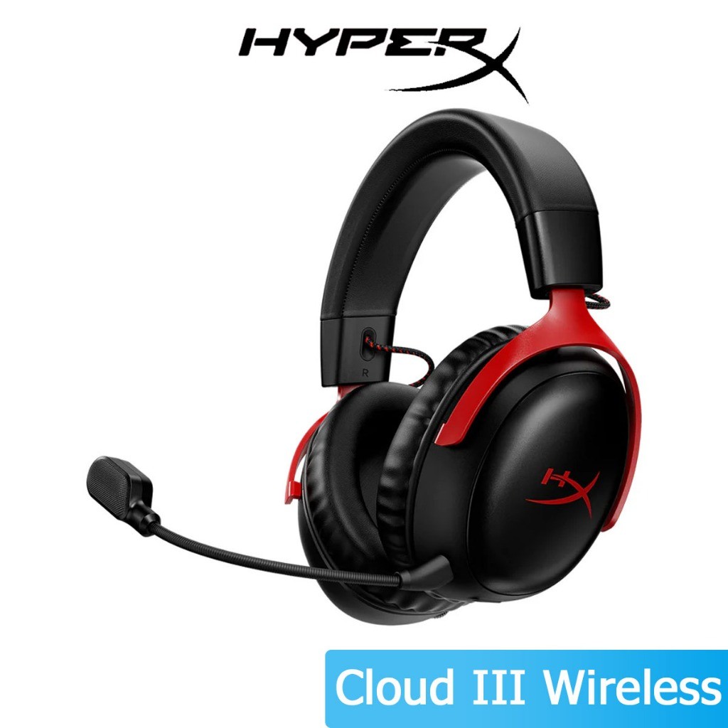 HyperX Cloud III หูฟังเล่นเกมไร้สาย หูฟัง Esports ระดับมืออาชีพ, หูฟัง FPS ไก่กิน 2.4G, หูฟังไร้สาย