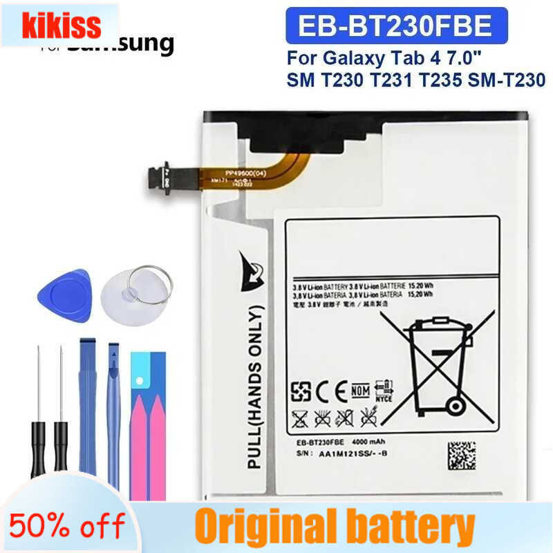 EB-BT230FBE 4000mAh แบตเตอรี่สำหรับ Samsung Galaxy Tab 4 Nook T230 T231 T235 SM-T230 SM-T2231 SM-T23