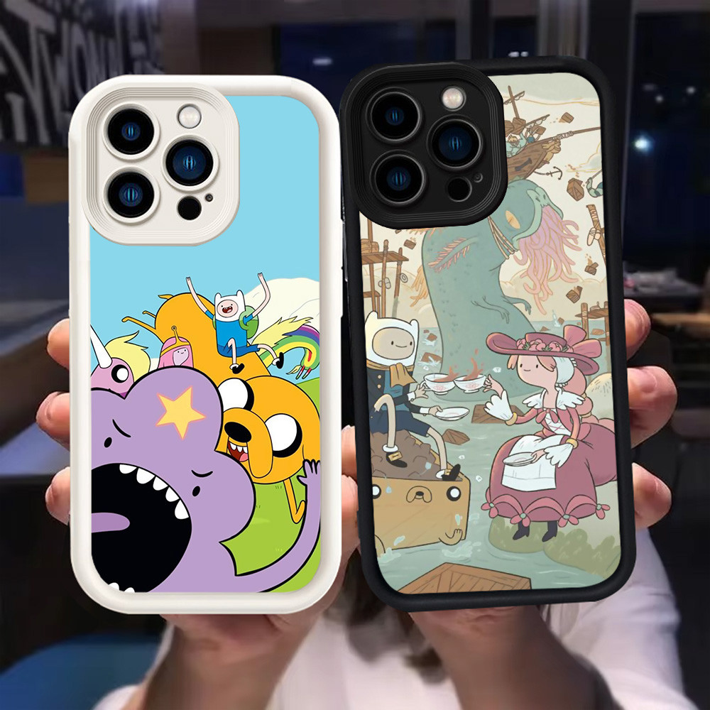 Z-4 Adventure Time เคสสีขาวสีดําสําหรับ iPhone 8 13 Pro Max Plus Case