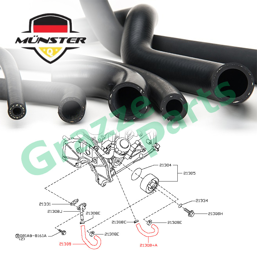 (1 ชิ้น) Münster Oil Cooler ท่อน้ําสําหรับ Nissan Frontier 2.5 D22 YD25 YD25DDTi ดีเซล