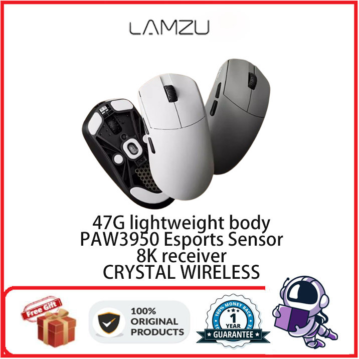 Lamzu Maya X PAW3950 เมาส์น้ําหนักเบาไร้สาย
