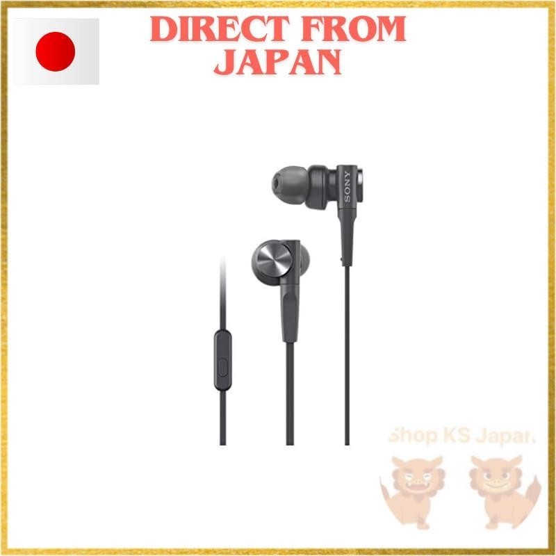 ส่งตรงจากญี่ปุ่นหูฟัง Sony Mdr-Xb55Ap: ประเภทคลองพร้อมรีโมทคอนโทรลและไมค์สีดํา Mdr-Xb55Ap B Sony หู