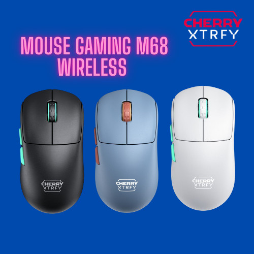 CHERRY XTRFY Mouse Gaming M68 Wireless 1K ประกัน 2 ปี