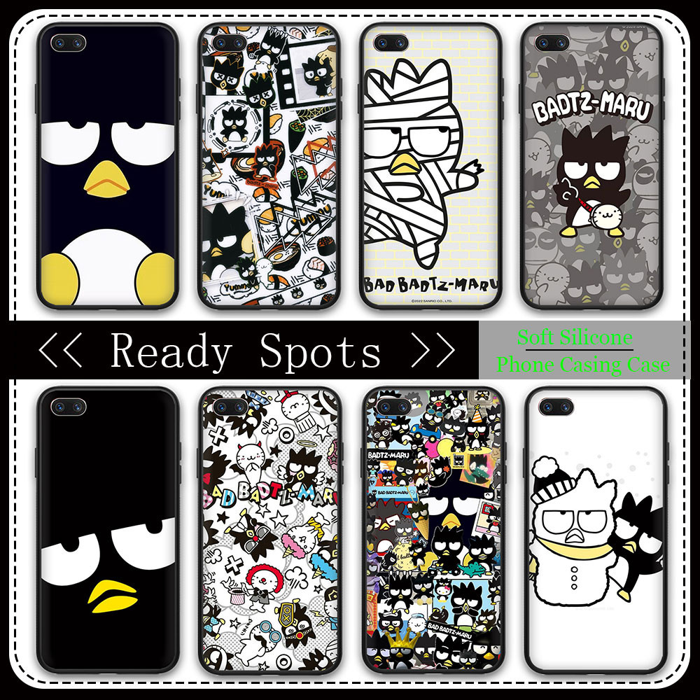 Samsung Galaxy A55 A35 M15 M35 M55 M55S 617E Badtz Maru TPU สีดําเคสโทรศัพท์แบบนุ่ม