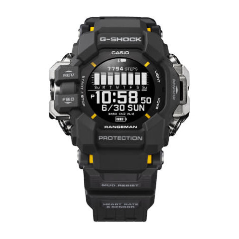 Jdm นาฬิกาข้อมือ แบบใหม่  G-Shock Rangeman Gpr-H1000-1Jr Gpr-H1000-1 เครื่องวัดอัตราการเต้นของหัวใจ