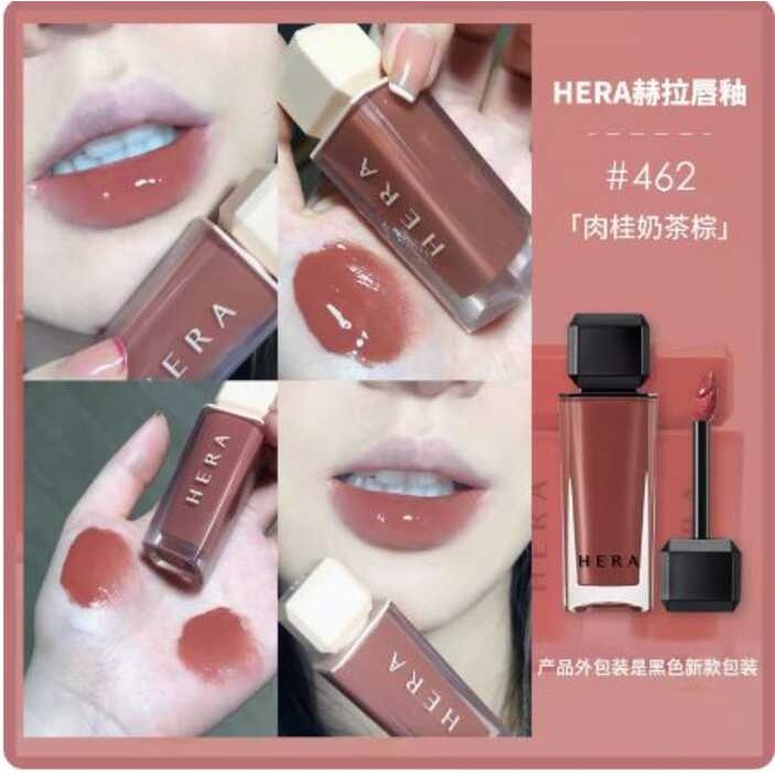 ▣ Jennie With The Same Paragraph HERA Hera Glaze Lipstick 422 Peach Cinnamon Milk Tea Color Ap