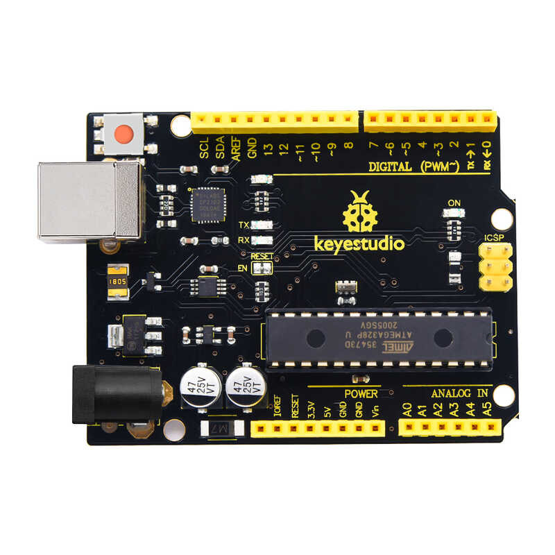 ❤ บอร์ดพัฒนา Keyestudio V4.0 พร้อมชิปอนุกรม USB Cp2102 + สายเคเ