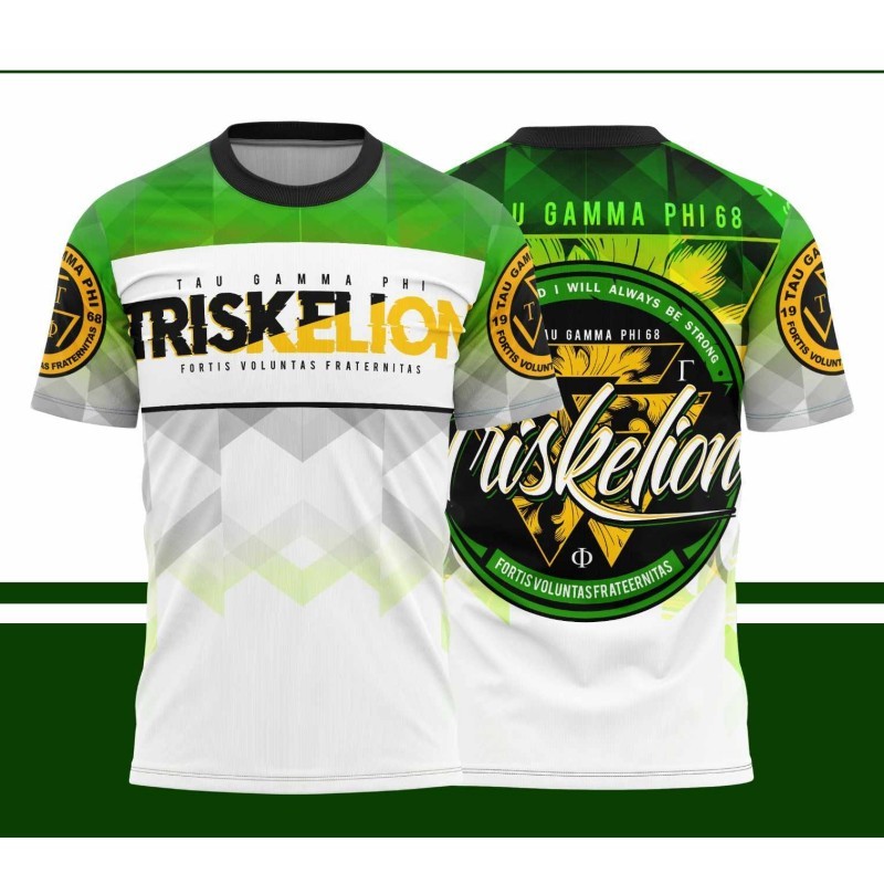 Tau Gamma Phi Triskelion Frat เสื้อ 56th Anniversary Full Sublimation 3D พิมพ์เสื้อยืดฤดูร้อน