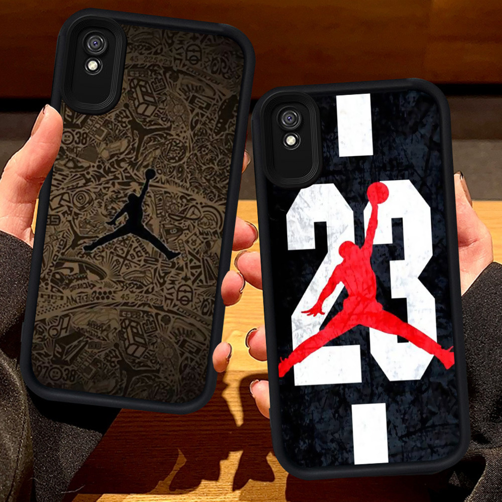 S55 J-jordan โลโก้สําหรับ Xiaomi Redmi POCO M5S 9T M3 9A Pro 9AT 5G สีดํากีฬา