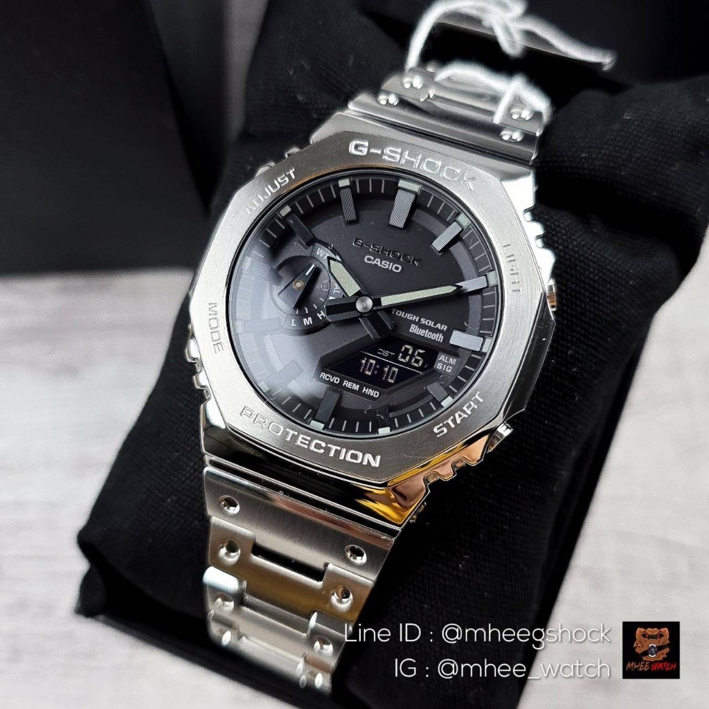 G-SHOCK Full Metal Silver black Dial GM-B2100D1ADR Japan Box Set