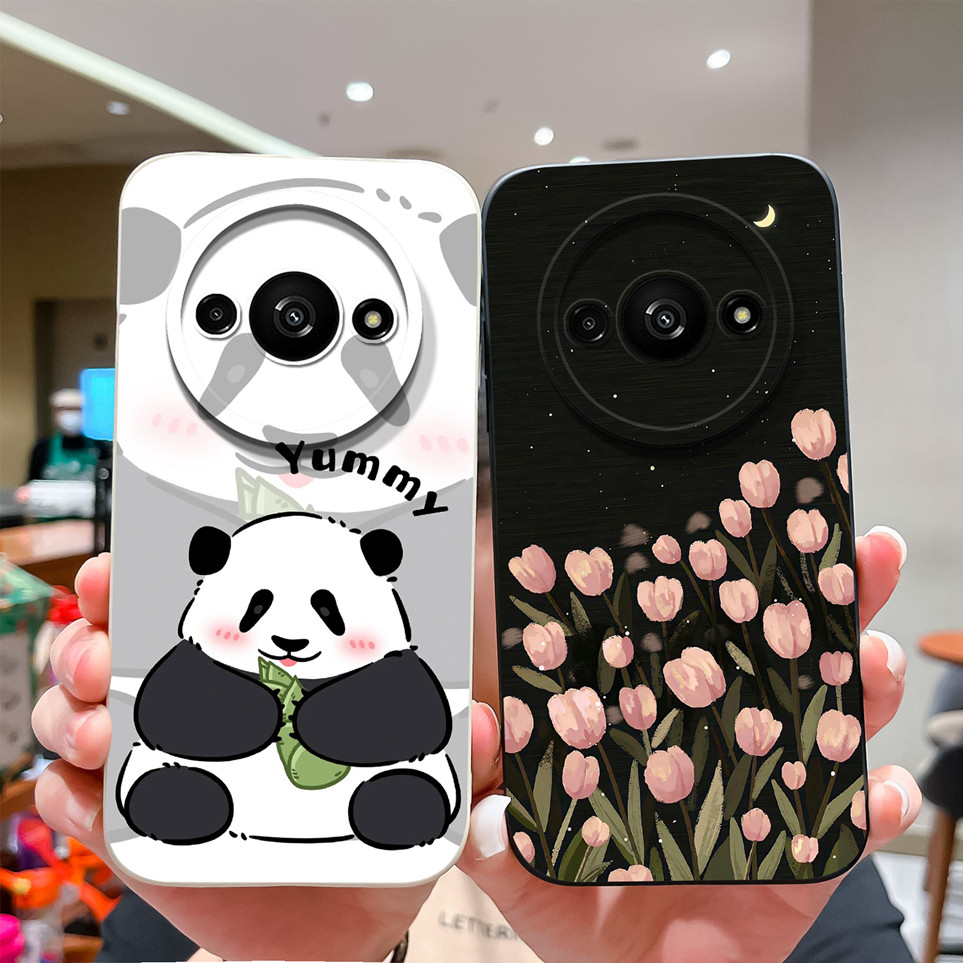 กรณีสําหรับ Xiaomi Redmi A3 a2 a2 + A1 A1 + ปกหลัง Pretty Panda Tulip ซิลิโคนนุ่มกันกระแทกปกหลังสําหรับ RedmiA2 a2 + กรณี Capa สําหรับ A1Plus ปลอก Shell