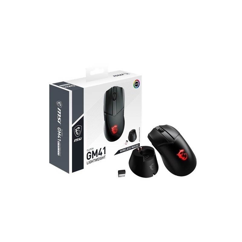 MSI Gaming Mouse CLUTCH GM41 LIGHTWEIGHT WIRELESS (เมาส์สำหรับเล่นเกมส์)