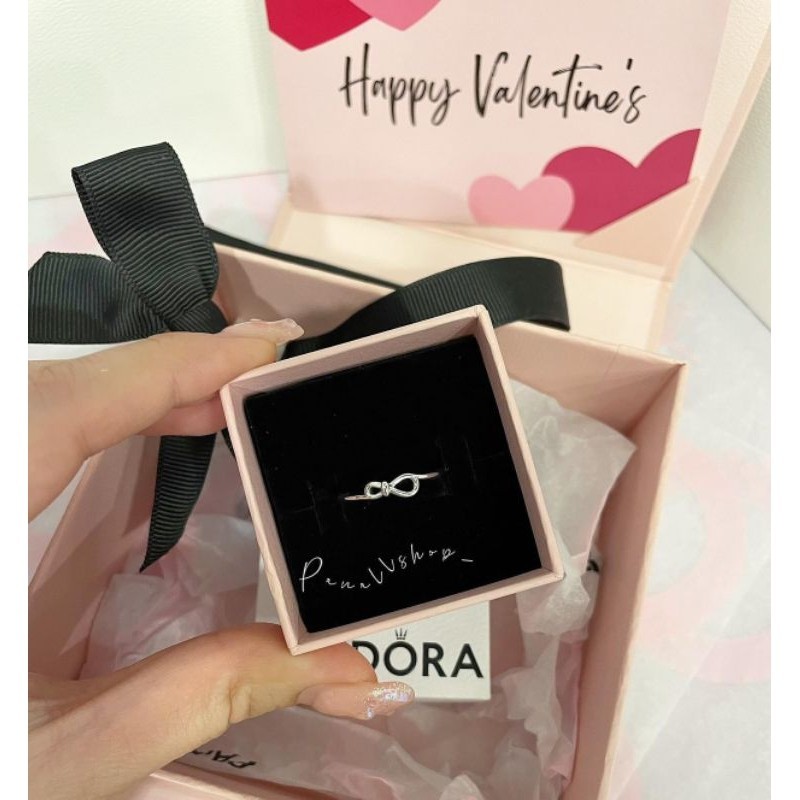 (ของแท้100%) แถมกล่อง ️ Pandora silver ring แหวนอินฟินิตี้