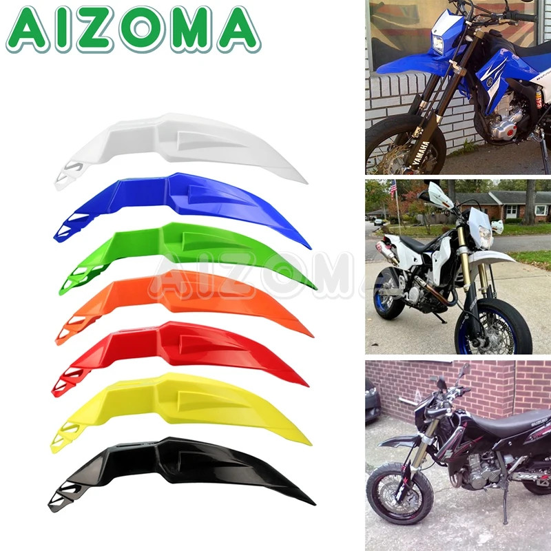 สีเขียว Supermoto Dirt Bike บังโคลนหน้า Motocross Universal Mudguards สําหรับ Kawasaki KX 65/85/100/