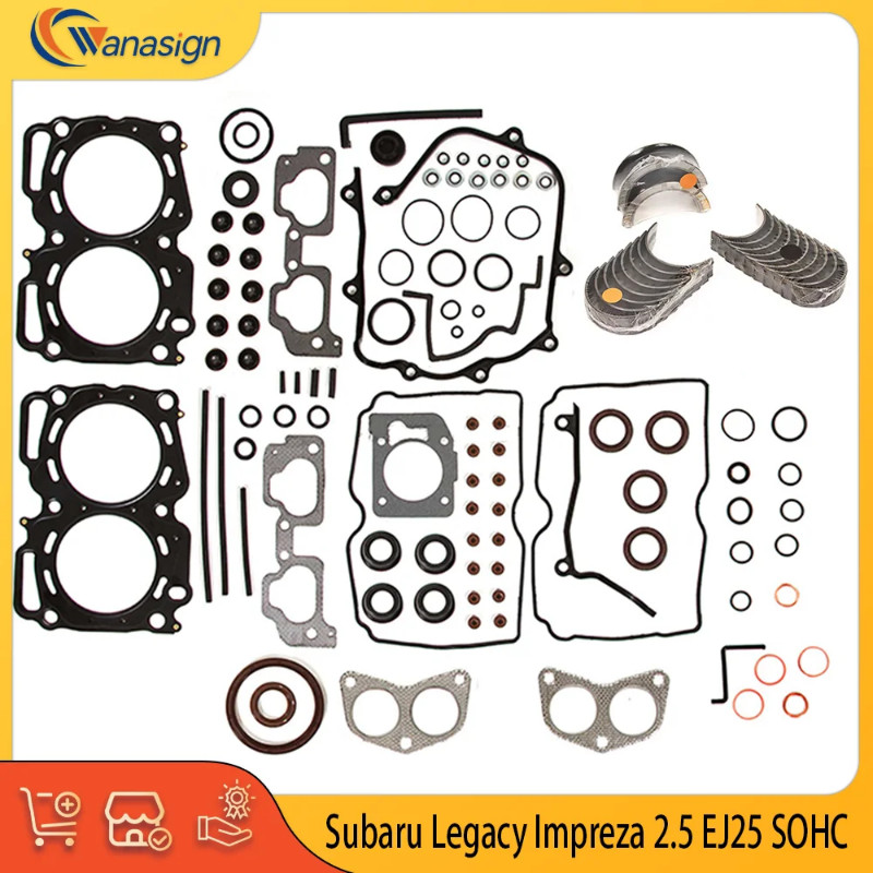 Auto Engine Parts Full Gasket Set Engine Bearing Kit For Subaru Legacy Impreza 2.5L EJ25 H4 GAS DOH