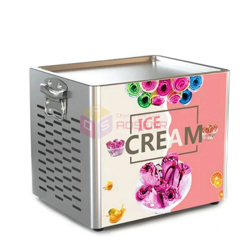 Commercial Electric Ice Roll Maker Fried Ice Machine Pan Ice Cream Maker Fried Yogurt Maker Machine