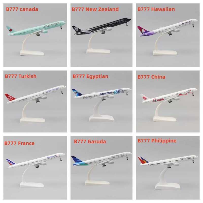 C 20Cm Aircraft Model Toy B777 Series Metal Replica Diecast Airplane Boeing 777 Air France Turkish