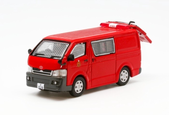 โมเดลรถ Limited Edition 1/76 BEST CHOOSE TOYOTA Hiace Red Fire Truck Alloy Jewelry