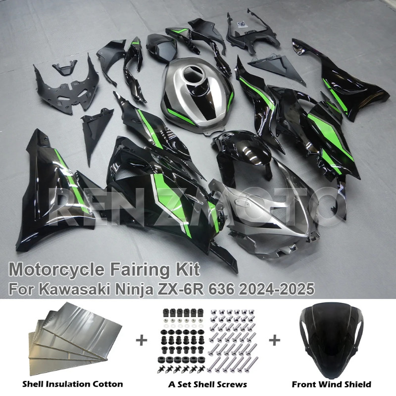 For Kawasaki ZX6R 636 ZX-6R 2024 2025 Motorcycle Plastic Shell Fairing Bodywork Set ZX636 ZX-6R ZX